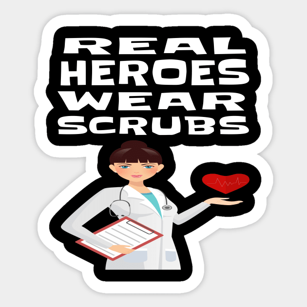 REAL HEROES WEAR SCRUBS Sticker by houssem